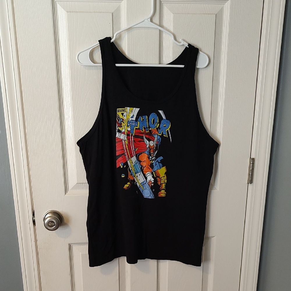 Black Graphic Tank Top